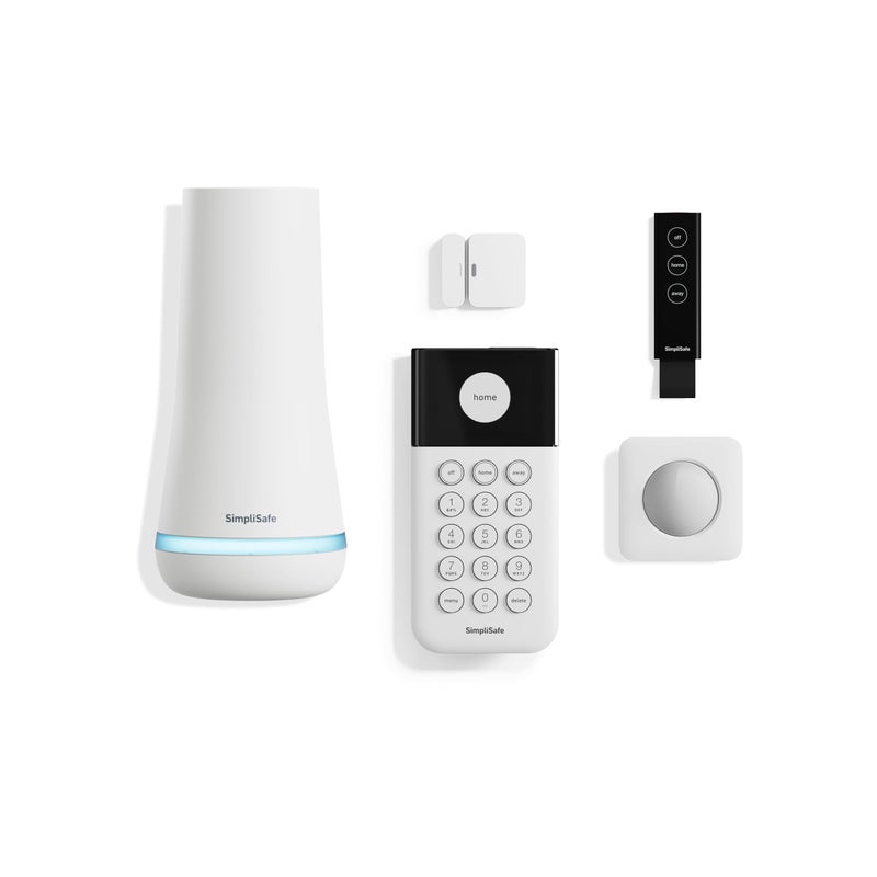 SimpliSafe 5 Piece Wireless Home Security System - Optional 24/7 Professional Monitoring - No Contract - Compatible with Alexa and Google Assistant,White - Image 1